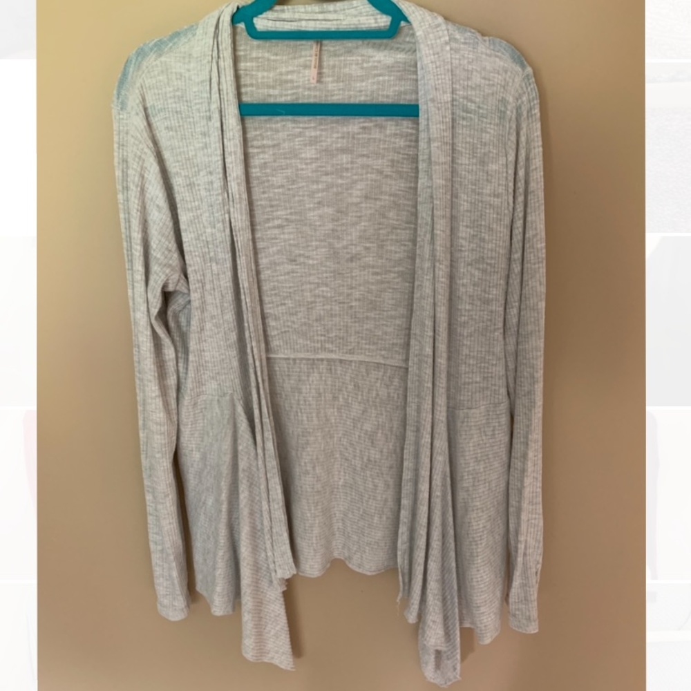 Light Grey Waterfall Style Cardigan
